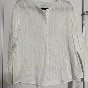 Cupshe White Textured Blouse